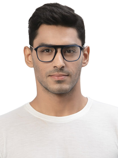 Dark Blue Square Full Rim Acetate Frame for Men