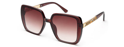 Dark Brown Square UV 400 Polarised Sunglass for Women