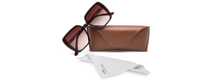 Dark Brown Square UV 400 Polarised Sunglass for Women