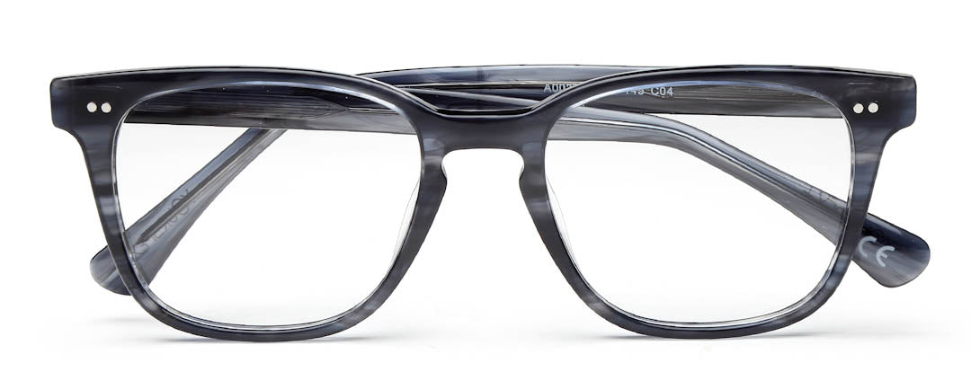 Dark Grey Tort Square Full Rim Acetate Frame for Men