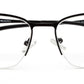 Black Wayfarer Half Rim Frame For Men & Women