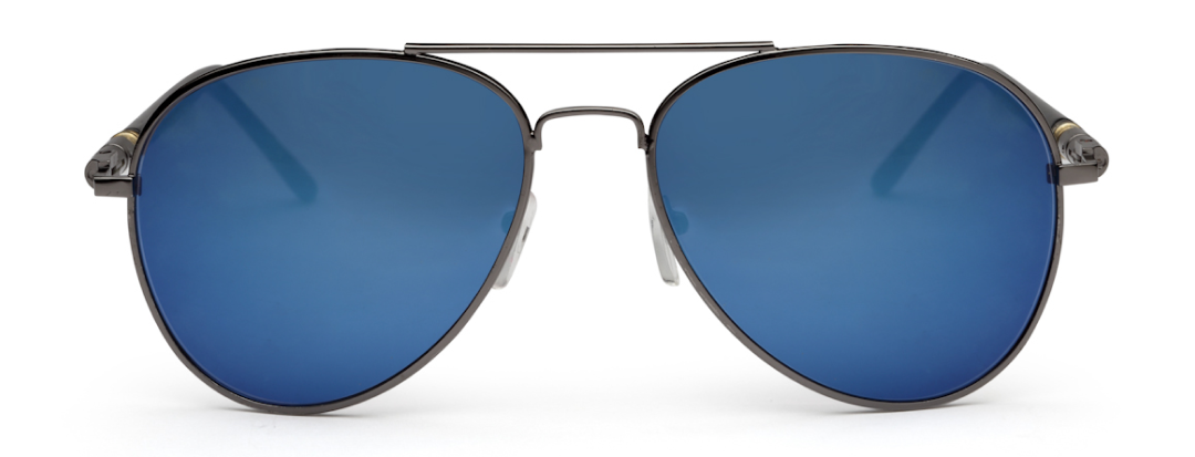 Blue Mirrored 400 UV Protected Aviator Sunglasses For Men Women