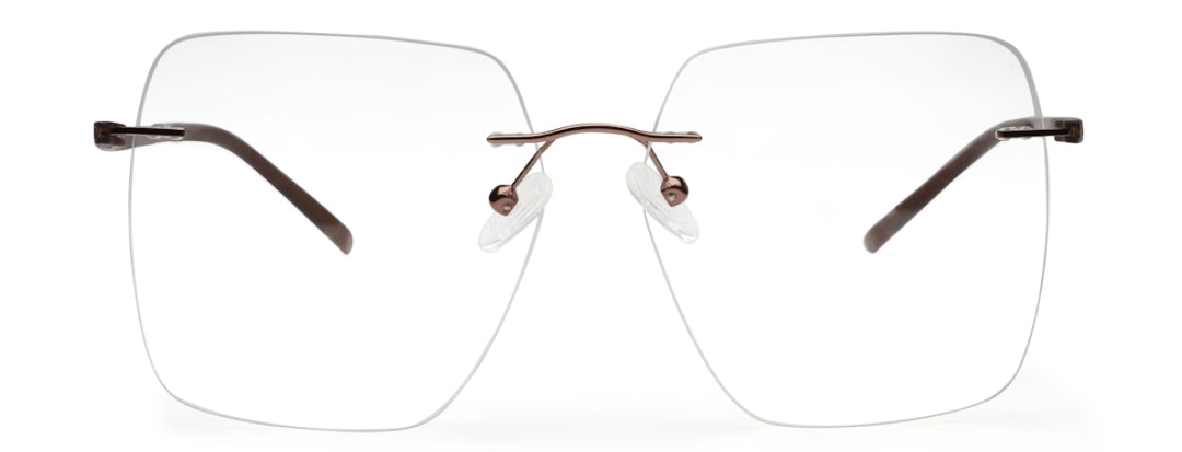 Copper Rimless Frame for Men & Women