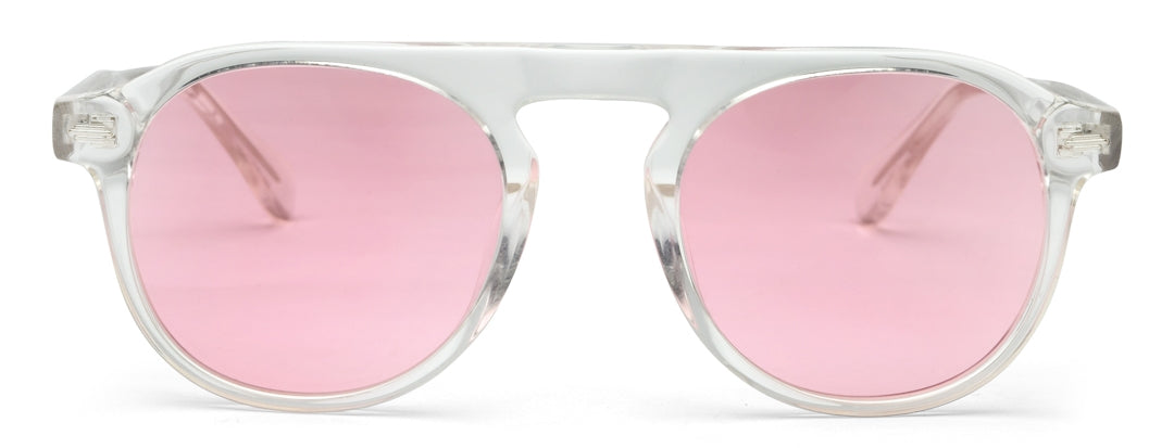 Pink Aviator Full Rim UV400 Protected Sunglasses For Men