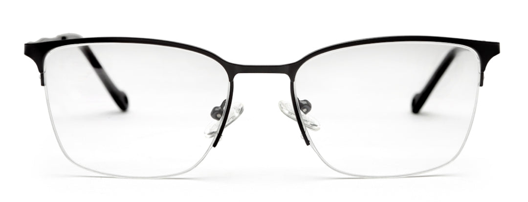 Black Wayfarer Half Rim Frame For Men & Women