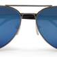 Blue Mirrored 400 UV Protected Aviator Sunglasses For Men & Women