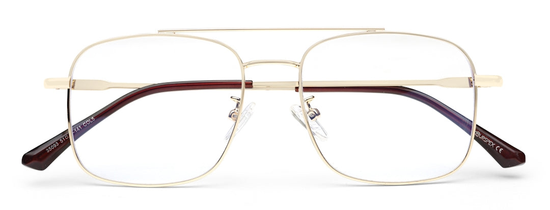 Golden Aviator Frame For Men