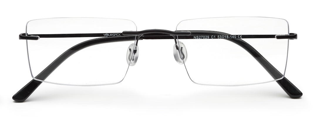 Black Rimless Frame For Men & Women