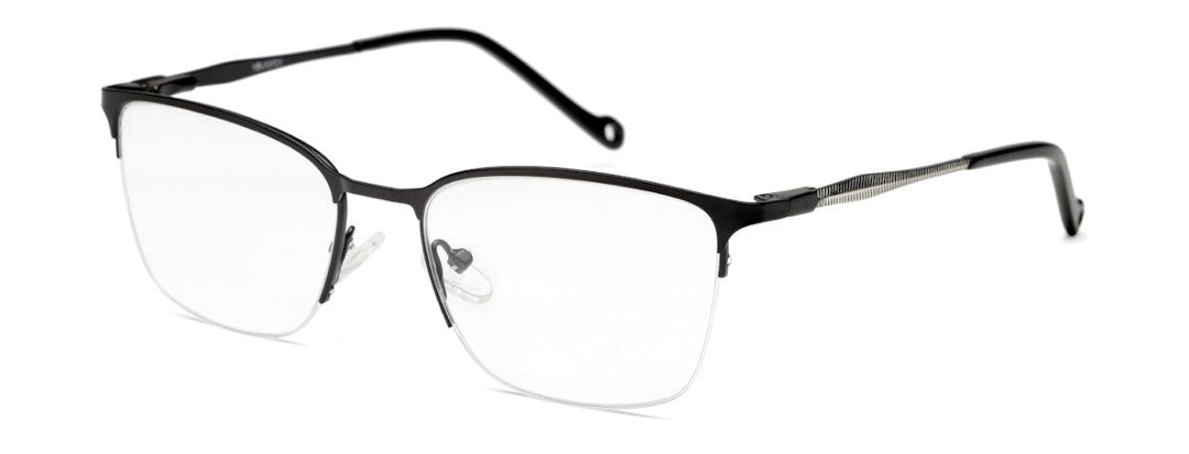 Black Wayfarer Half Rim Frame For Men & Women