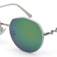 Blue-Green Mirrored Oval 400UV Protected Sunglasses For Women