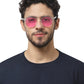 Pink Aviator Full Rim UV400 Protected Sunglasses For Men