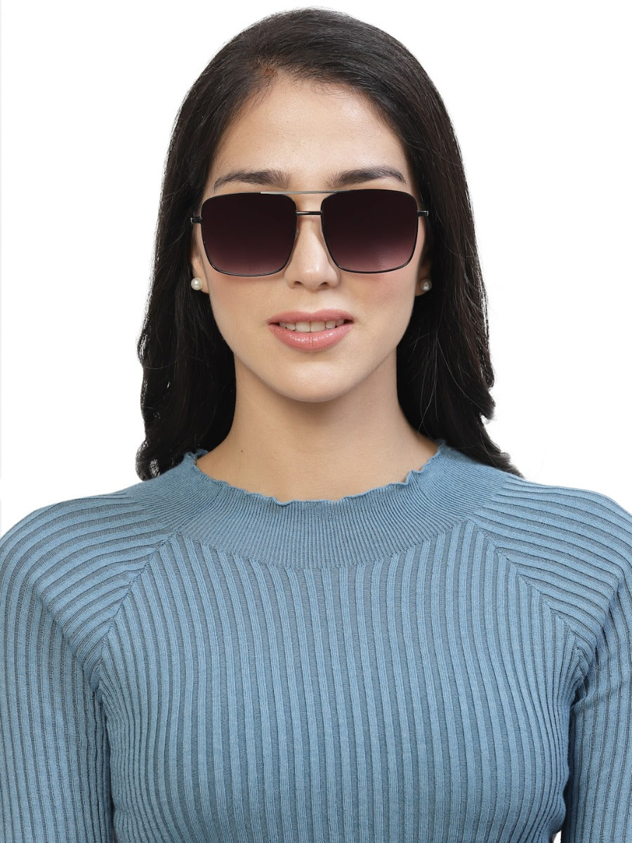 Black With Gradient UV 400 Protected Aviator Sunglasses For Men & Women