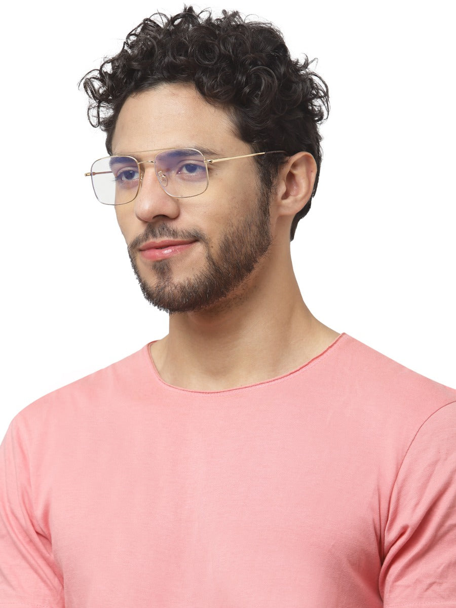 Golden Aviator Frame For Men