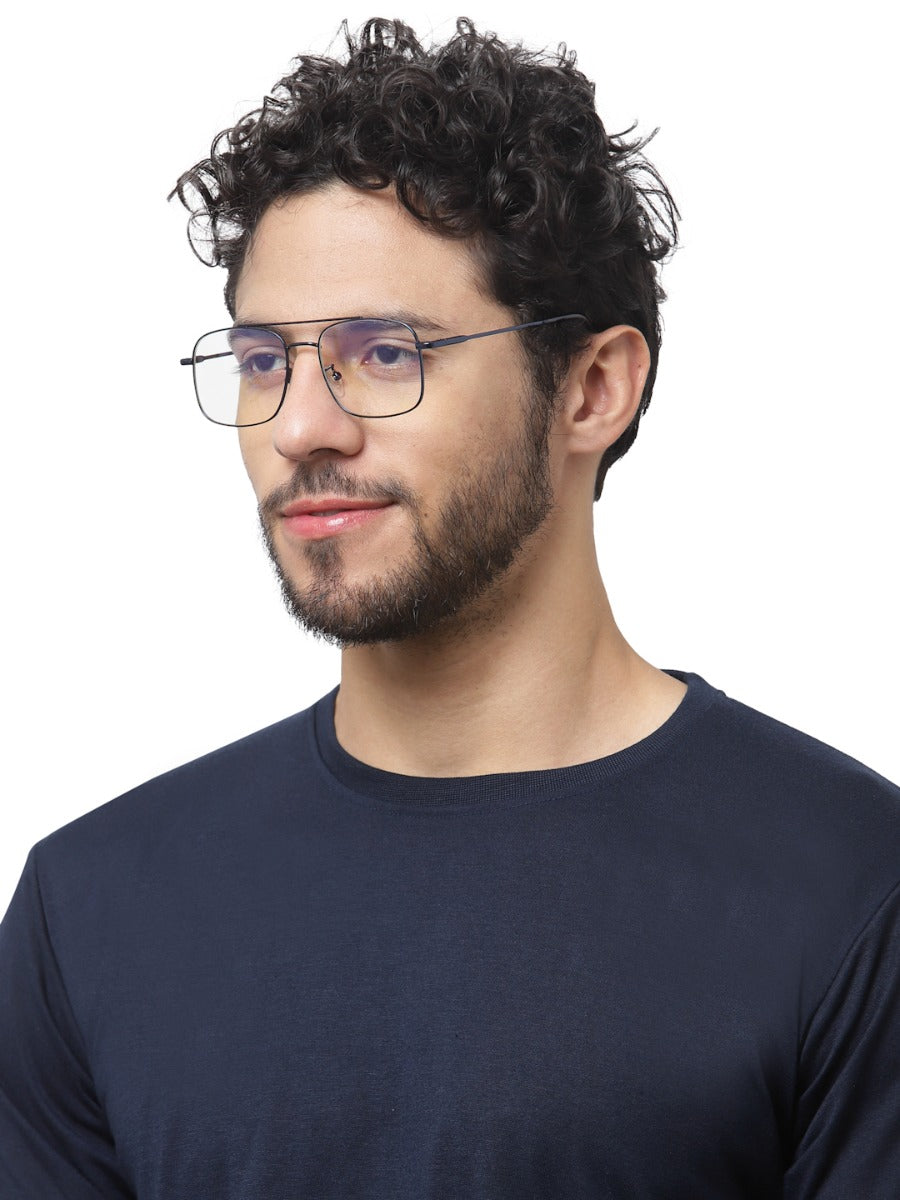 Blue Aviator Frame For Men