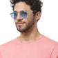 Blue Aviator Full Rim UV400 Protected Sunglasses For Men