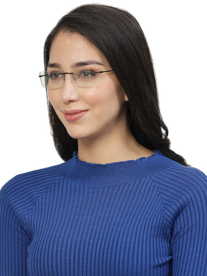 Black Rimless Frame For Men & Women