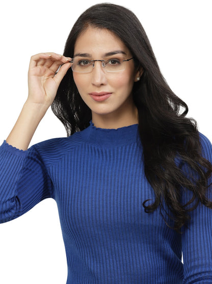 Black Rimless Frame For Men & Women