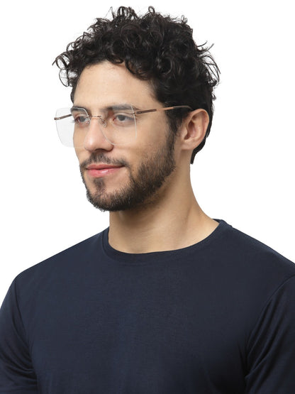 Copper Rimless Frame for Men & Women