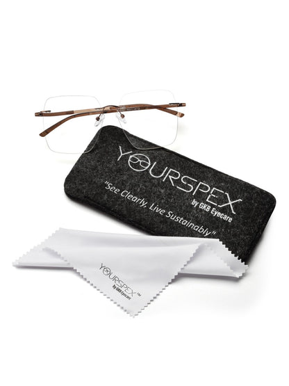Copper Rimless Frame for Men & Women