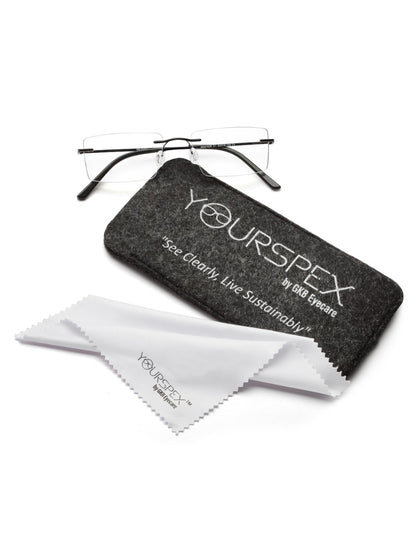 Black Rimless Frame For Men & Women