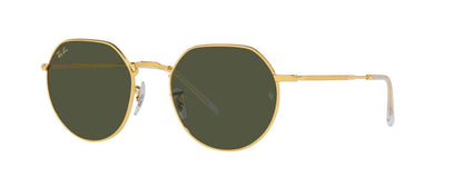 Gold Border Design Metal Frame Irregular Ray-Ban Round Sunglasses