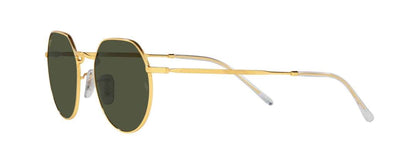 Gold Border Design Metal Frame Irregular Ray-Ban Round Sunglasses