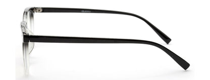 Gradient Black and Transparent Square Eyeglasses for Men and Women