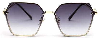 Gradient Blue Irregular UV Sunglass for Women