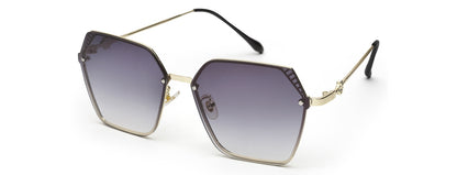 Gradient Blue Irregular UV Sunglass for Women