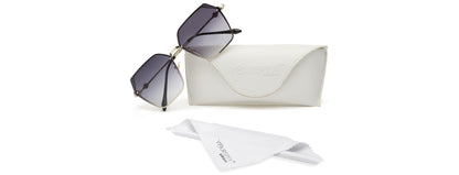 Gradient Blue Irregular UV Sunglass for Women