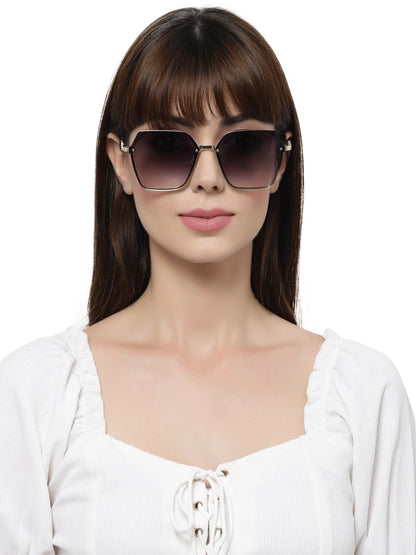 Gradient Blue Irregular UV Sunglass for Women