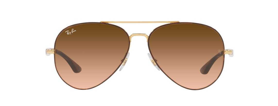 Gradient Brown Metal Frame Classic Ray-Ban Sunglasses