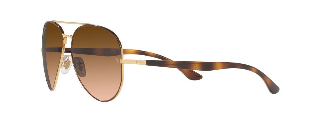 Gradient Brown Metal Frame Classic Ray-Ban Sunglasses