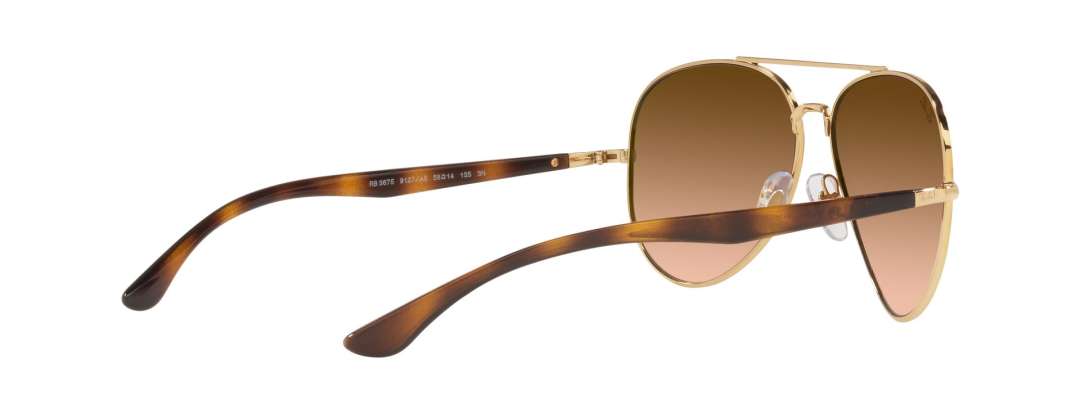 Gradient Brown Metal Frame Classic Ray-Ban Sunglasses