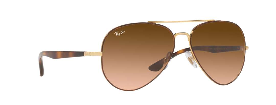 Gradient Brown Metal Frame Classic Ray-Ban Sunglasses