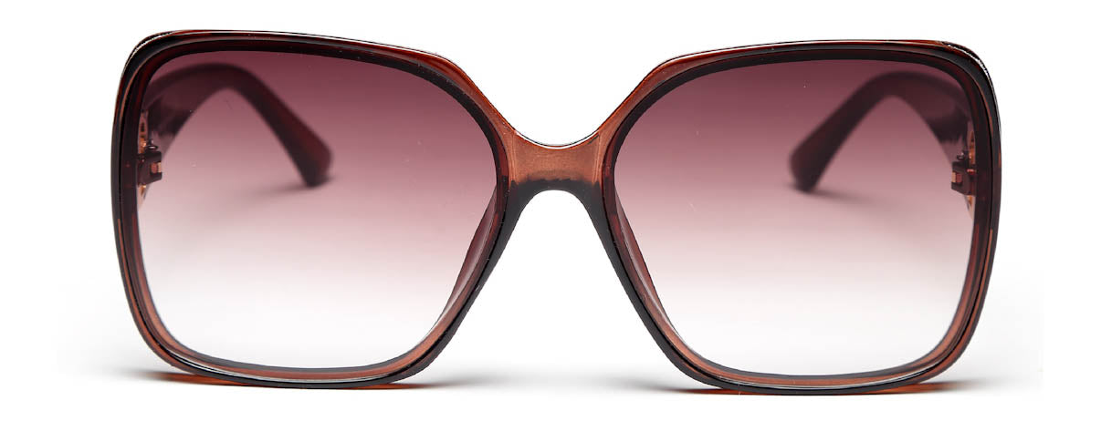 Gradient Brown Square UV Sunglass for Women