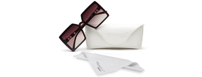 Gradient Dark Brown Square UV Sunglass for Women