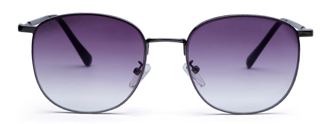 Gradient Purple Metal UV Sunglass for Men and Women