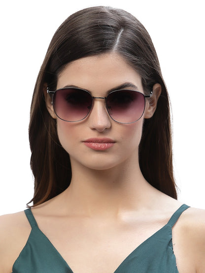 Gradient Purple Metal UV Sunglass for Men and Women
