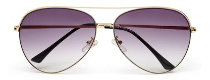 Golden Gradient Purple Aviator Sunglass for Men and Women
