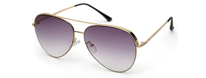 Golden Gradient Purple Aviator Sunglass for Men and Women