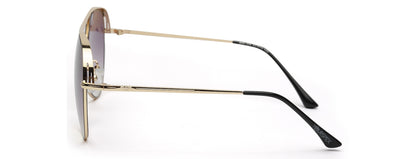 Golden Gradient Purple Aviator Sunglass for Men and Women