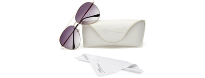 Golden Gradient Purple Aviator Sunglass for Men and Women