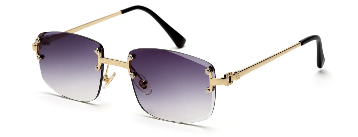 Rimless Sunglasses For Men Square Glasses Shades Gradient