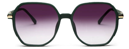 Green Oval UV 400 Polarised Sunglass for Women