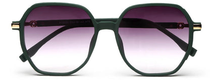 Green Oval UV 400 Polarised Sunglass for Women