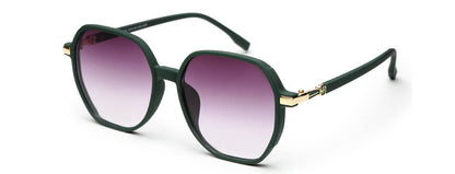 Green Oval UV 400 Polarised Sunglass for Women