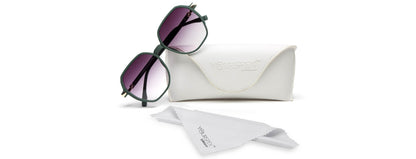 Green Oval UV 400 Polarised Sunglass for Women