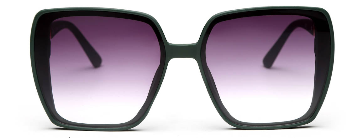 YourSpex Green Square UV Sunglass for Women