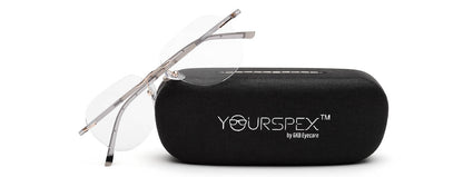 Grey Aviator Rimless Metal Frame for Men & Women